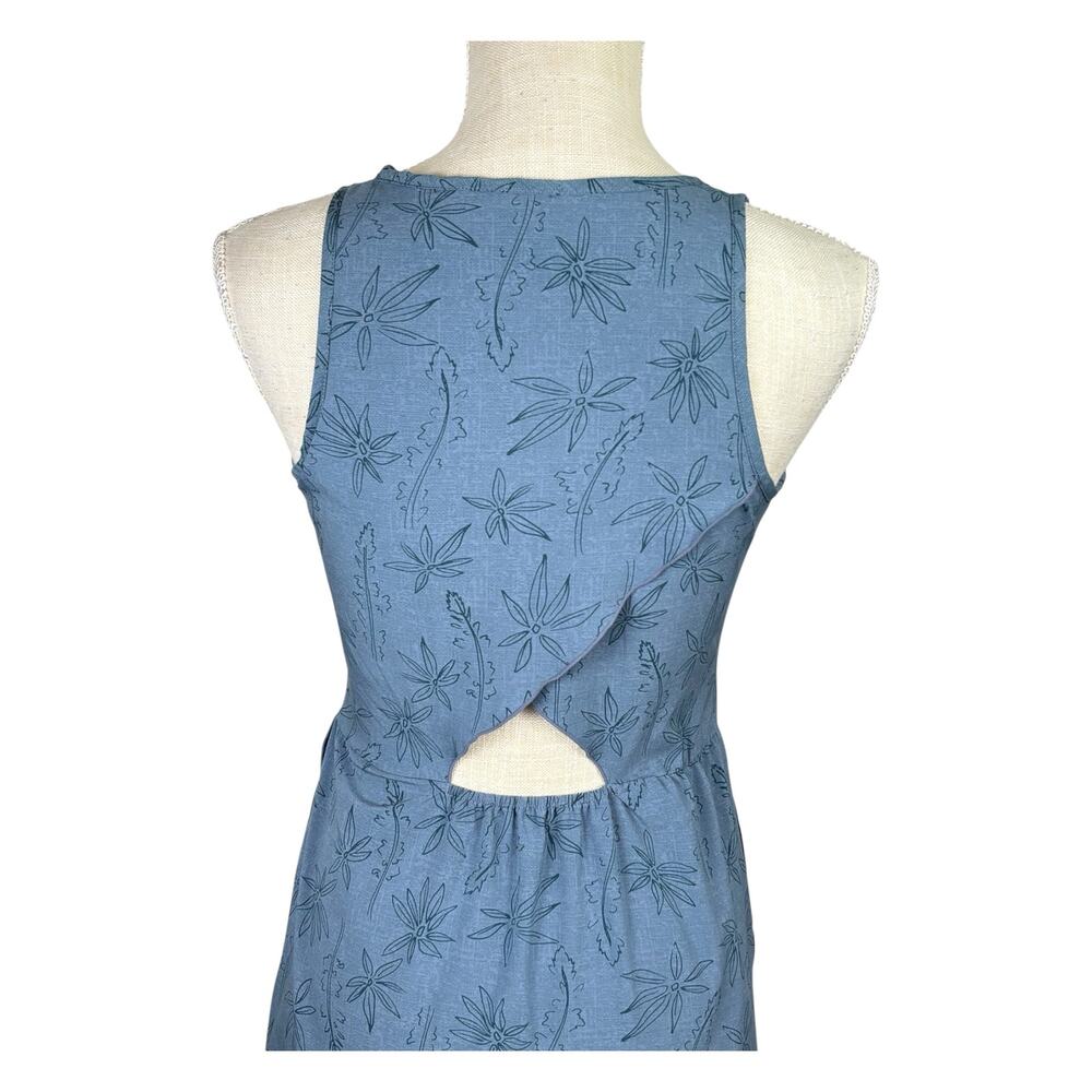 Toad&Co Sun-kissed Maxi Dress Tropical Print Women's XS Blue Lightweight Summer - Picture 7 of 9